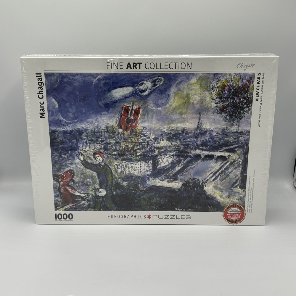 View Of Paris Mark Chagall 1000 piece jigsaw puzzle by Eurographics‎ 68cm x 49cm